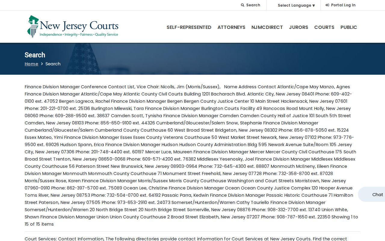 Hudson County residents directory New Jersey Courts Find a Case search