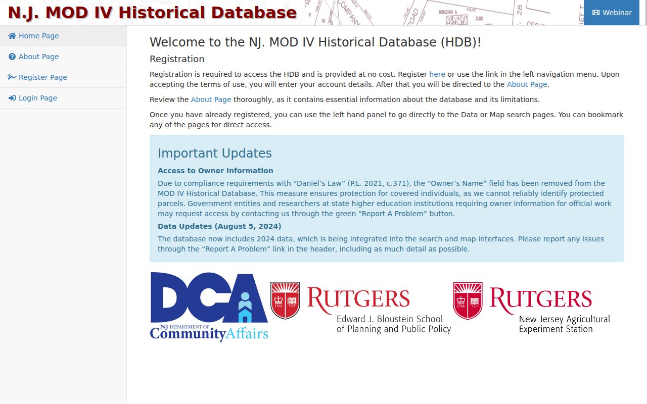 Hudson County residents directory NJ MOD-IV property database search