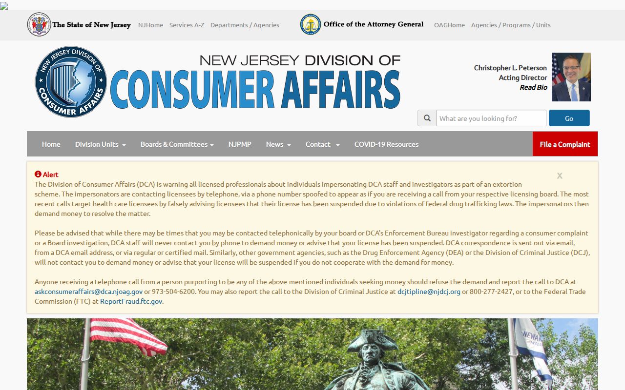 Hudson County resident lookup New Jersey professional and business license verification search