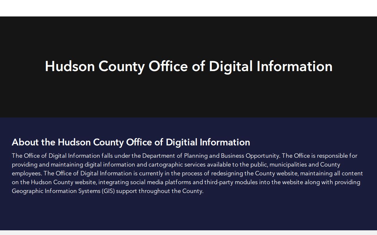 Hudson County street directory GIS parcel-layer viewer